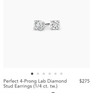 1/4 carat diamond and white gold earrings